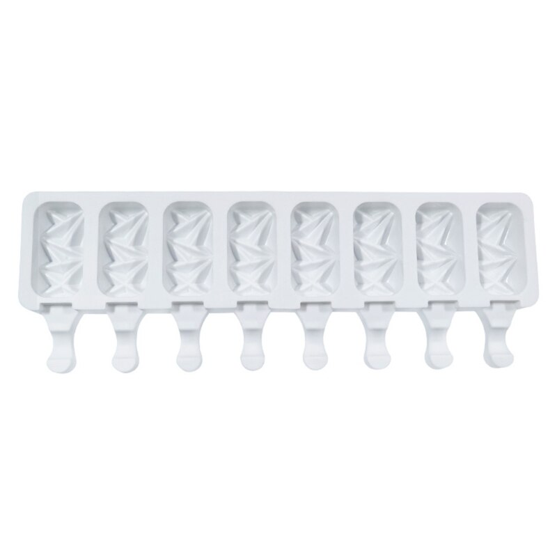 Mold Stripe Silicone Ice-Pop Molds 2/4/8 Cavities Homemade DIY Ice Cream Maker Reusable Easy Release: C08