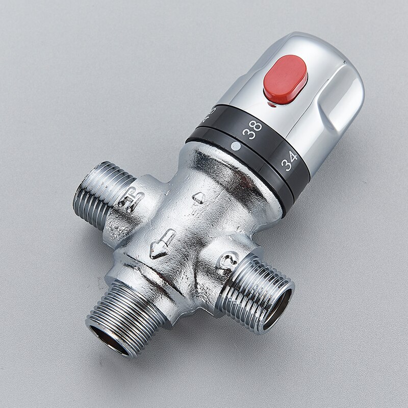 Messing Thermostatische Mengkraan Voor Douche Systeem Water Temperatuurregeling Kraan Regelklep Badkamer Kraan Valve G1/2: D