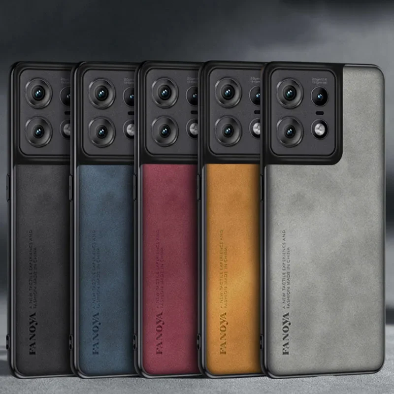 Motorola edge 60 neo -puhelimelle tarkoitettu ylellinen nahkakotelo, mattapintainen silikoninen iskunkestävä suojakansi motorola edge 60 neo -puhelimelle.