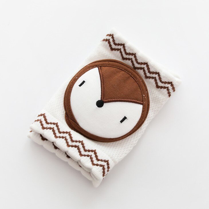 1 par sommar bebis knäskål barn knäskydd bebis flickor pojkar säkerhet krypande armbågskudde spädbarn småbarn bebis ben knästöd: Brun räv