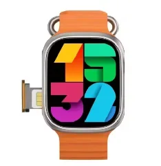 Obtenha 2025 novo 4g toda a rede relógio inteligente android operação s10 sistema gps mapa google play passometer rastreador de sono cartão sim: M / Laranja