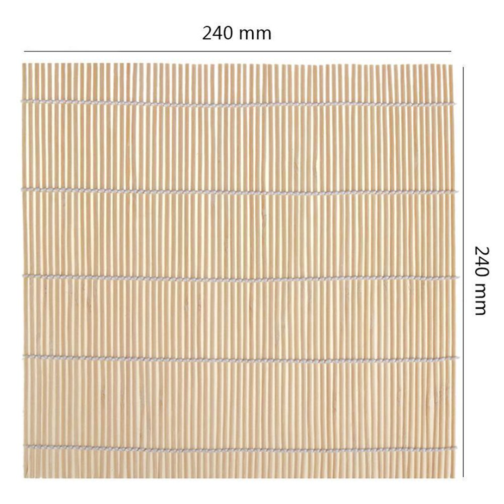 Tapis à rouler en bambou, 24x24cm, 1 pièce, ensemble de Sushi, tapis à rouler pour palettes de riz, outils de cuisine, accessoires de Sushi à faire soi-même