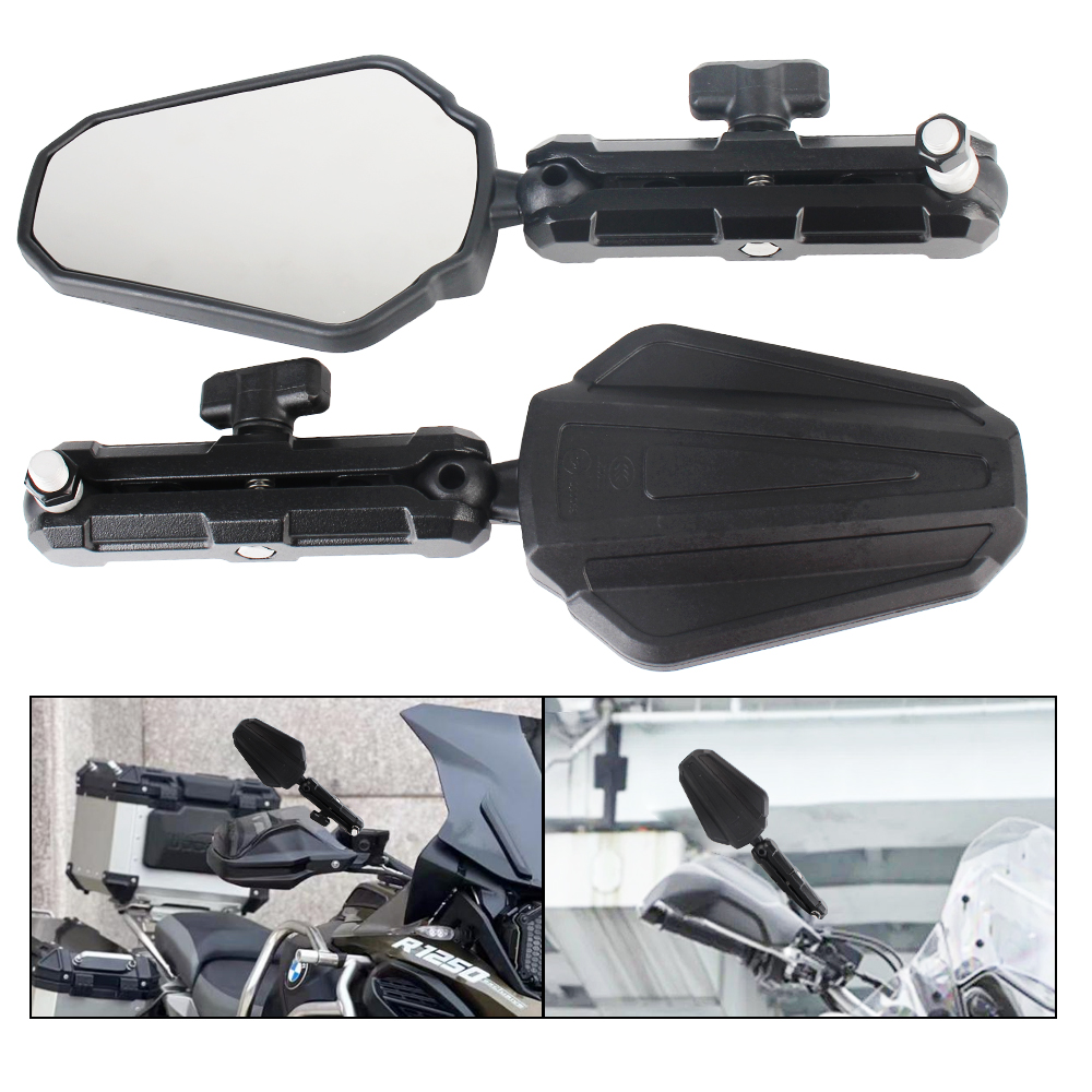 Brede Zijspiegels Motoraccessoires Motorfiets Achteruitkijkspiegels Off Road Avontuur Opvouwbaar Universeel
