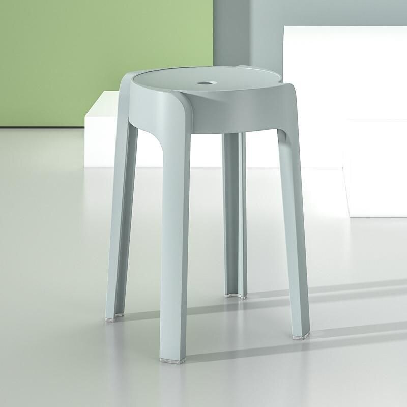 Thuis Gebruik Kan Worden Gestapeld Plastic Krukken Meubels Fortabele Kruk Ronde Kruk Mode Creatieve Hoge Nordic Eenvoudige Stoel Poef: 3