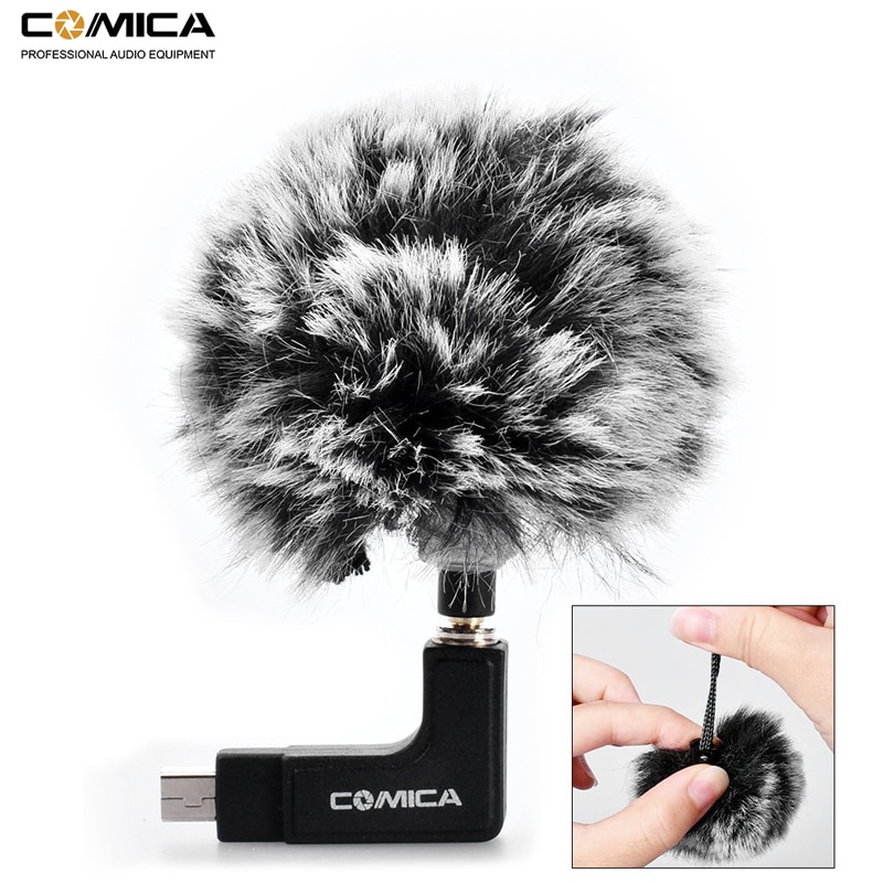 Comica Windmuff CVM-MF1 extérieur Furry Microphone pare-brise pour Clip sur Lavalier cravate Microphone (3 Pack)