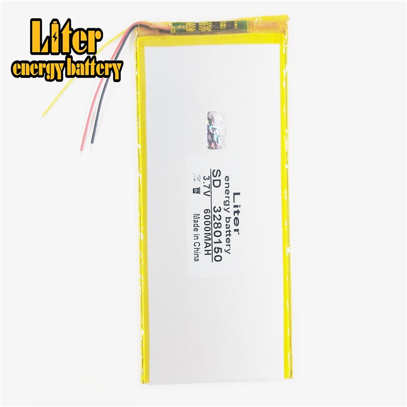 3 linia 3.7V 6000mAH 3280150 3580150 akumulator litowo-jonowy robić tabletu, GPS,mp3,mp4, telefon komórkowy, głośnik