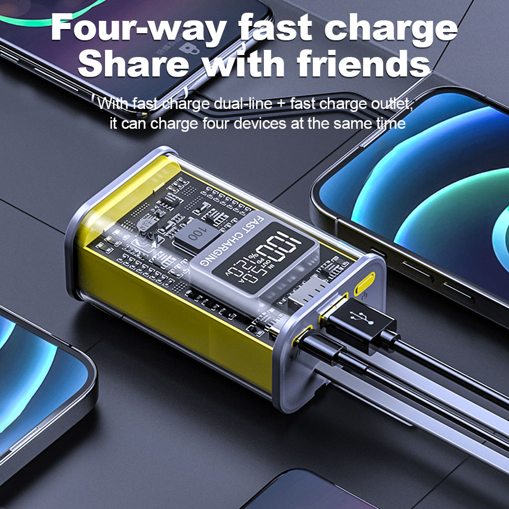 18650/21700 Batterij Oplader Case Diy Power Bank Box 5V Pd 22.5W Snel Opladen Case 10000Mah Batterij Opladen Power Bank Box