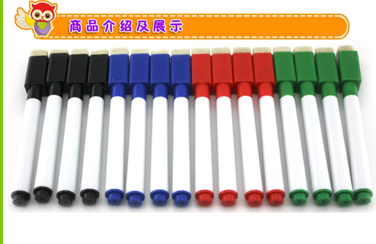 50 stks vier kleuren Whiteboard pen met een sterke magnetische pen uitwisbare whiteboard pen