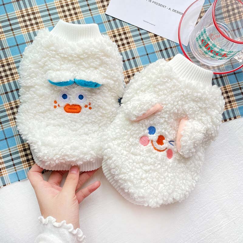 Trudne słodkie śmieszne zwierzęta domowe są ubrania wyściełane bawełną plus aksamitna grube ubrania dla misia zimowe ciepłe średniej wielkości ubrania dla psów kotów