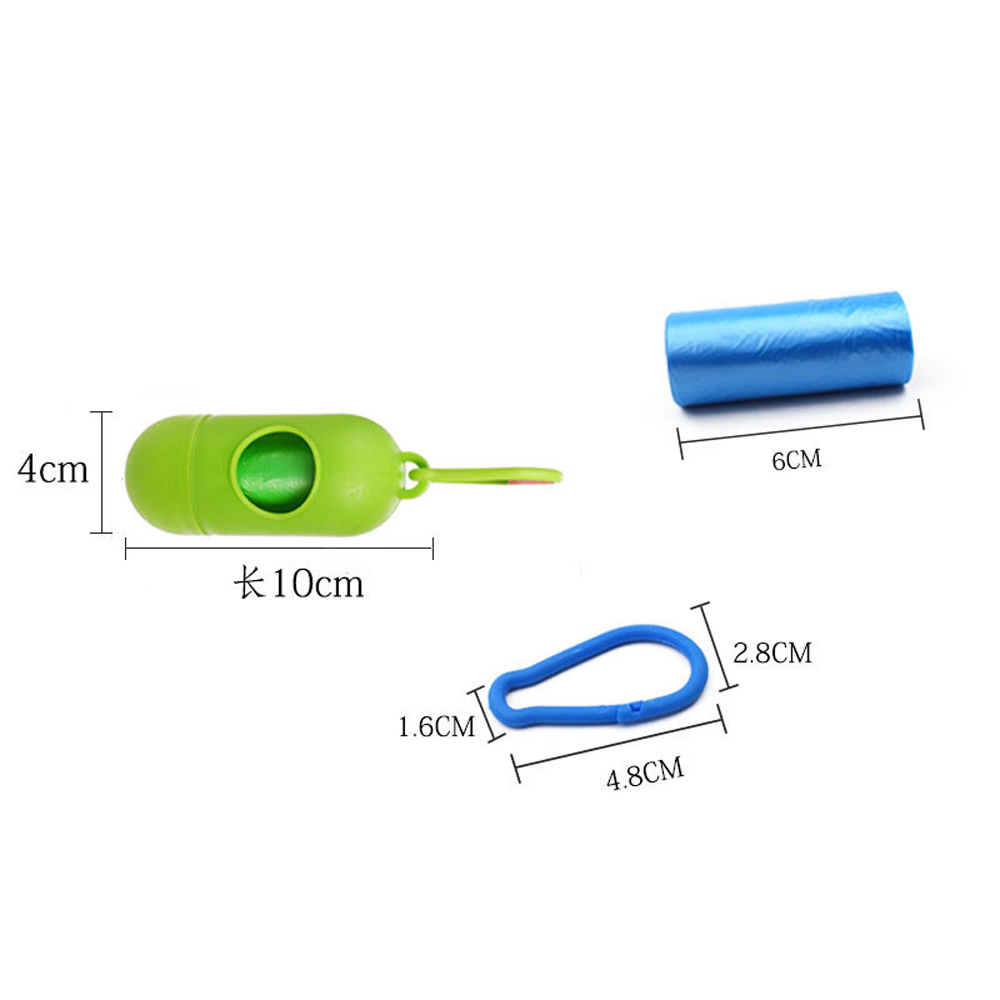 Pet garbage bag set practical garbage cleaning dispenser capsule-shaped cat and dog pet bucket garbage bag portable garbage bag