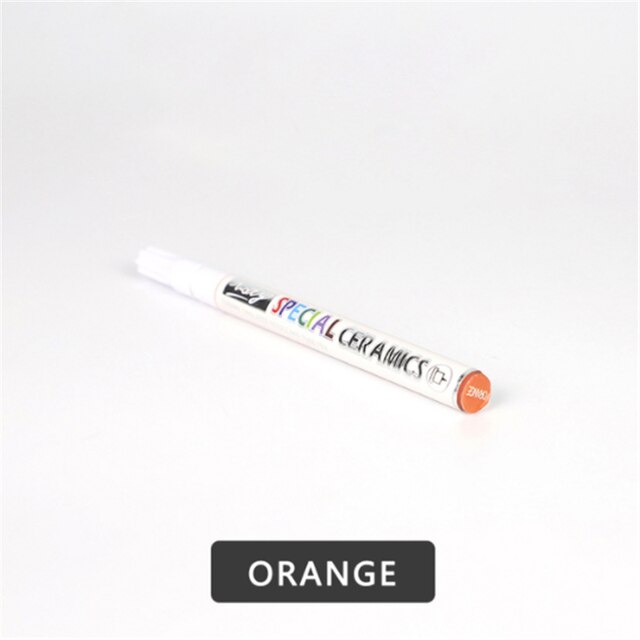Pottery Tools Pottery Art Underglaze Marker Pen Pigment Ceramic Underglaze DIY Special Needel Pen Painting Craft 6-Color: Orange