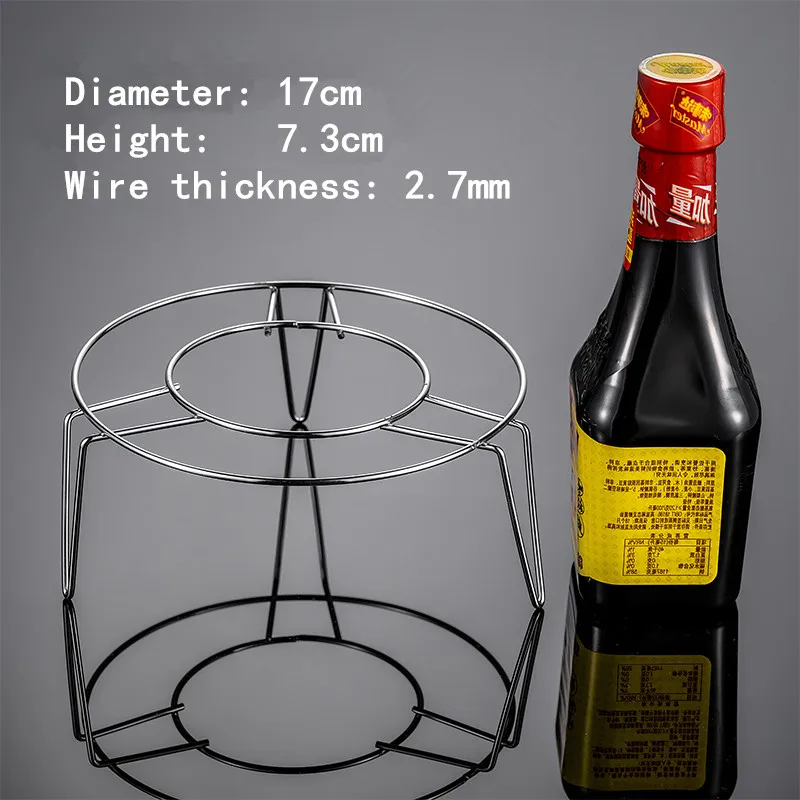 Dikke Rvs Steamer Voedsel Keuken Kookgerei Stoomboot Rack Insert Voorraad Koken Stomen Stand Keuken Verwarming Leveringen: 17xH7.3cm