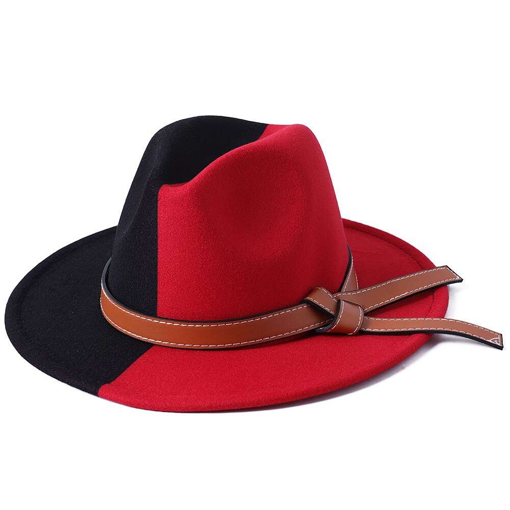 Fedora Hats For Women Patchwork Panama Dress Formal Wedding Women Hats Felted Jazz Hats Sombreros De Mujer: 04