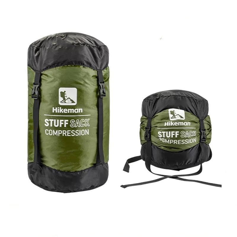 Utomhus sovsäck kompressionsväska camping resor kläder förvaringsväska stor kapacitet bärbar kompressionsförvaringsväska: Orange