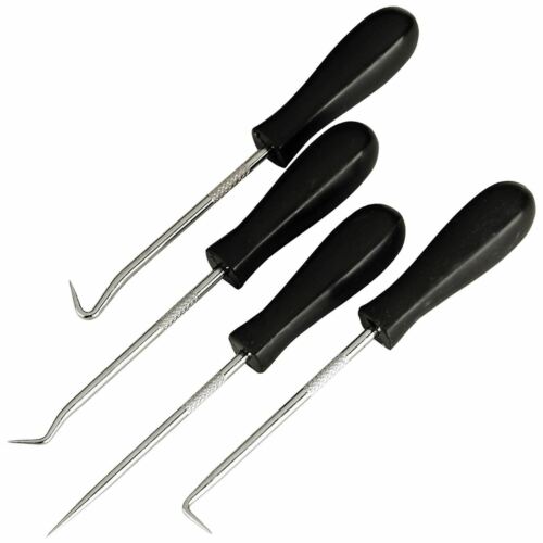 QTY4 Mini Hook and Pick Set O-Ring Cotter Pin Oil Seal Removal Puller Hand Tool