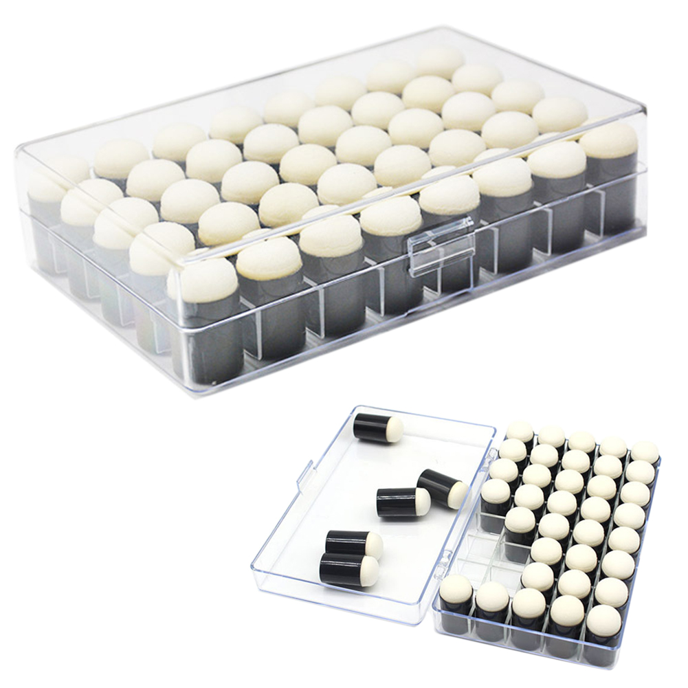 40pcs DIY Ink Pad Finger With Box Kids Multifunctional Stamping Scrapbooking Handmade Craft Sponge Daubers Paint Tool