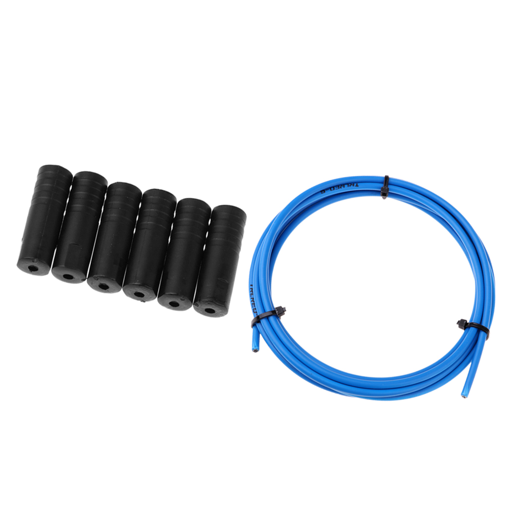 Cable de cambio de marchas para bicicleta de montaña, cubierta de manguera, tapas de extremos, consejos engarzados, duradero y de alta dureza, 9,7 pies por rollo