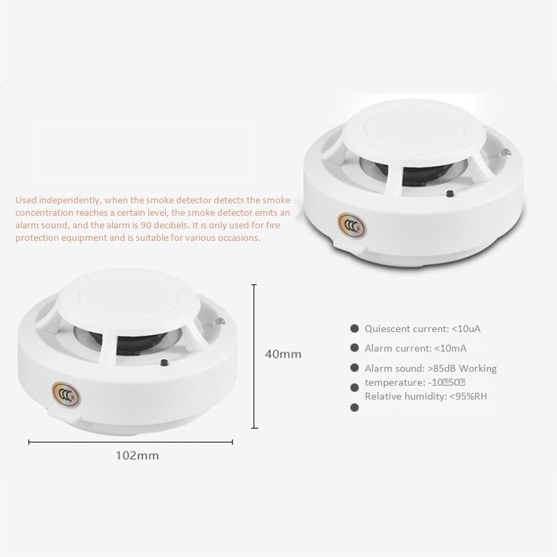 Smoke Fire Sensitive Detector Independent Smoke Detector Home Fire Smoke Detector