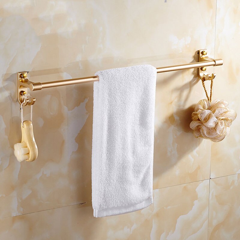 4 kleuren Ruimte Aluminium Badkamer Handdoek Bar Enkele Handdoek Bar Rail Houder Hanger
