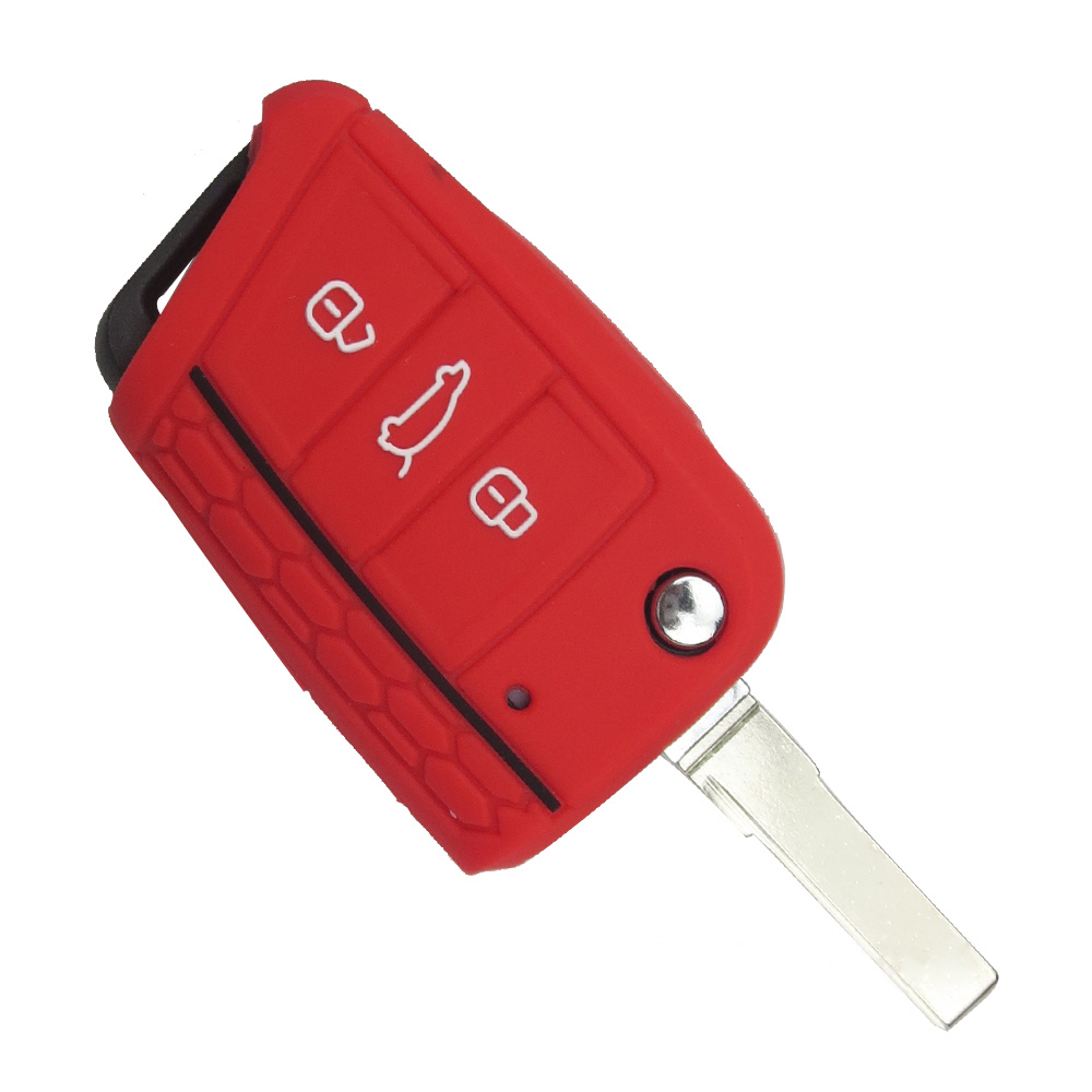 Funda para llave de coche para Volkswagen VW Golf 7 6 MK7 MK2, Polo Tiguan Passat B8 CC para Skoda Octavia A7 Combi SEAT León Ibiza