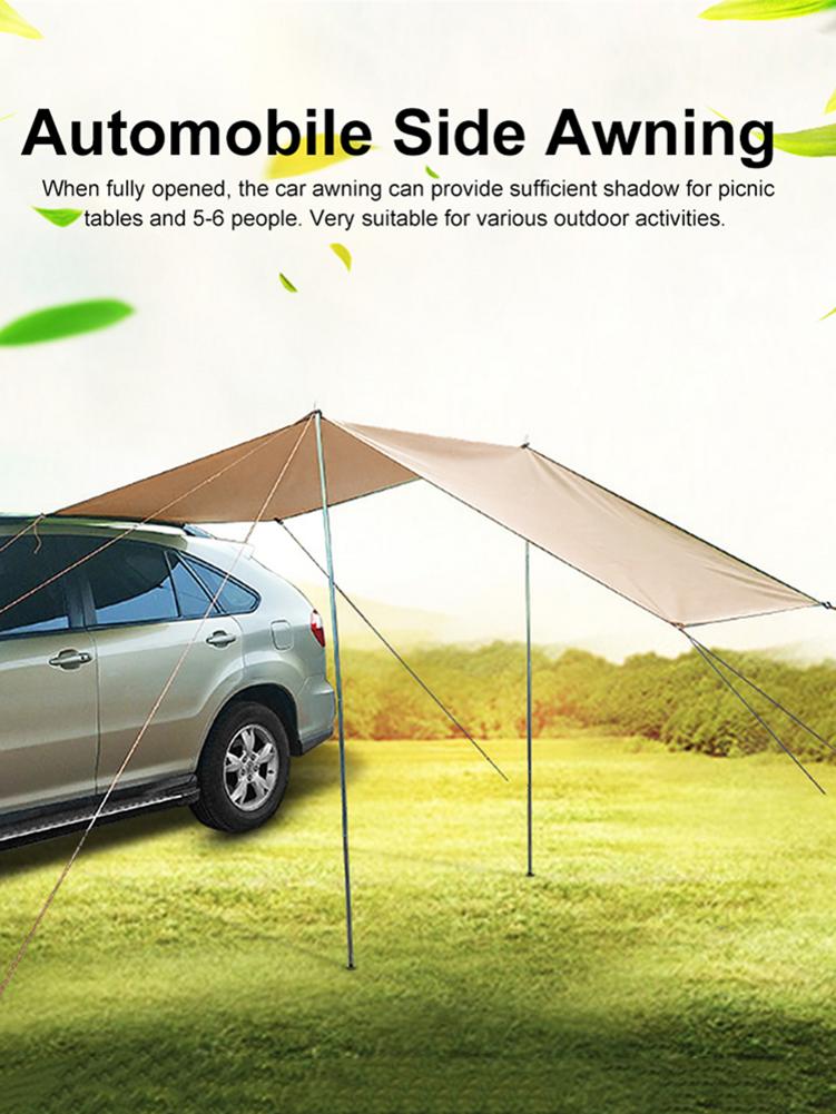 Car Shelter Awning Waterproof Tent Shade Awning Canopy Sunshade Outdoor Camping Tent Automobile Rooftop Rain Canopy 2 Colors