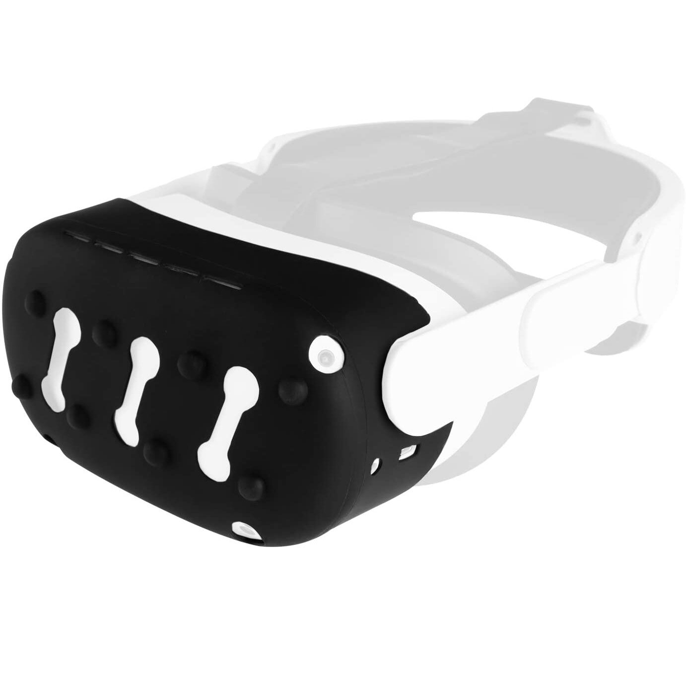 Ypay Siliconen Vr Shell Case Voor Oculus Quest 2 Virtual Reality Front Headset Gezicht Schokbestendig Krasbestendig bescherming Cover