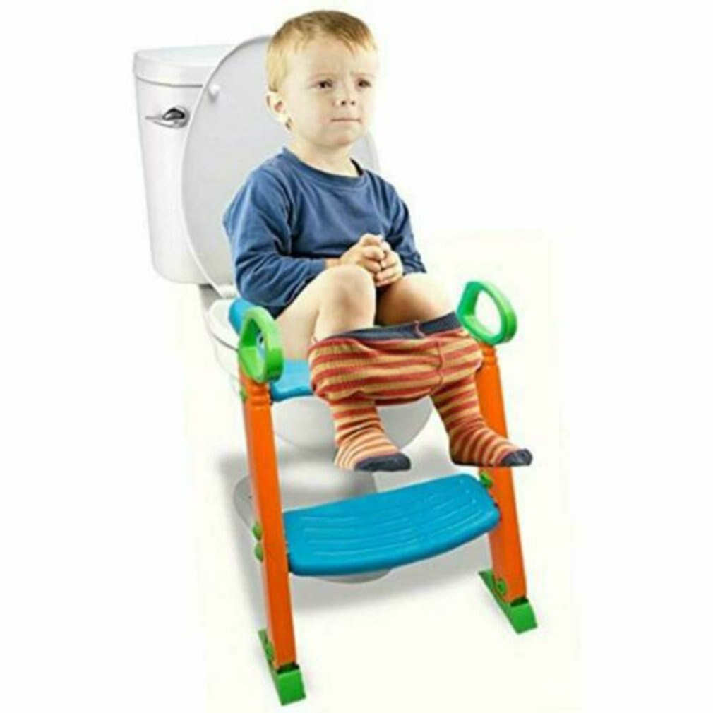 Børns folde toiletsæde baby toiletsæde toiletstige pp skridsikker trappestige let håndtag