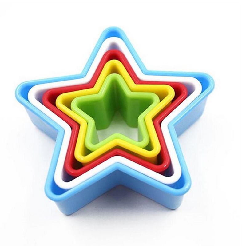 5/6PC Cookie Cutter Cake Mold Biscuit Fondant DIY Mold Star Heart Round Flower Shape Kitchen Baking Tools Cake Decor Cookie Mold
