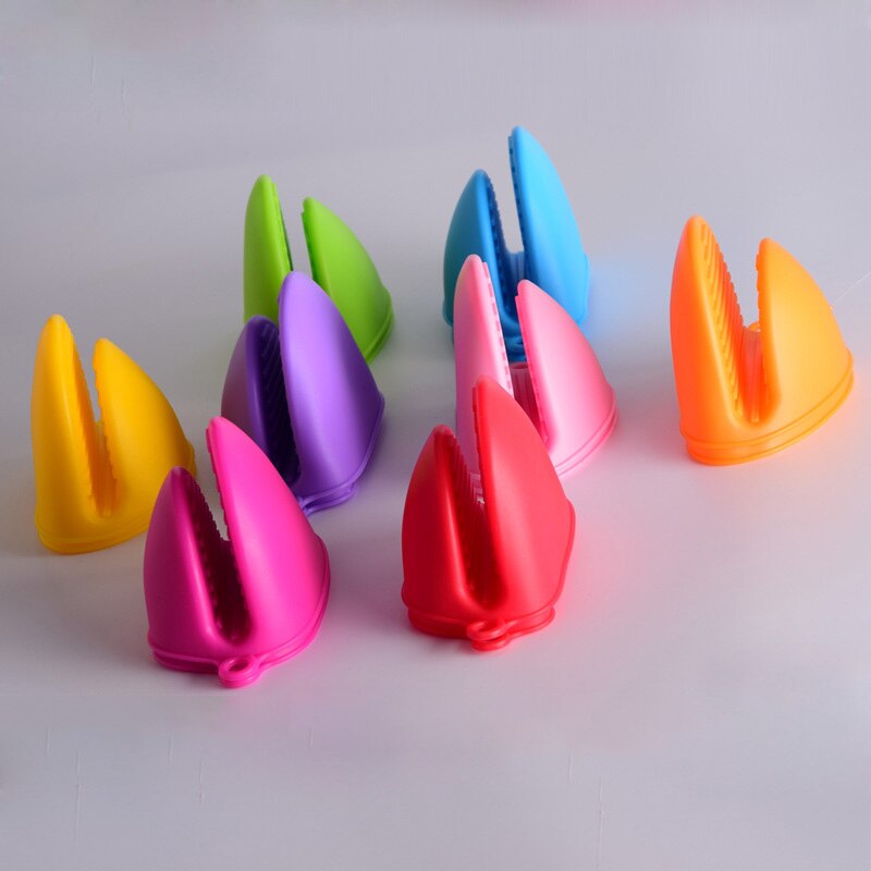 2PCS Thicken Silicone Baking Oven Mitts Microwave Oven Glove Insulation Non Stick Anti-slip Grips Bowl Pot Clips Kitchen Gadgets