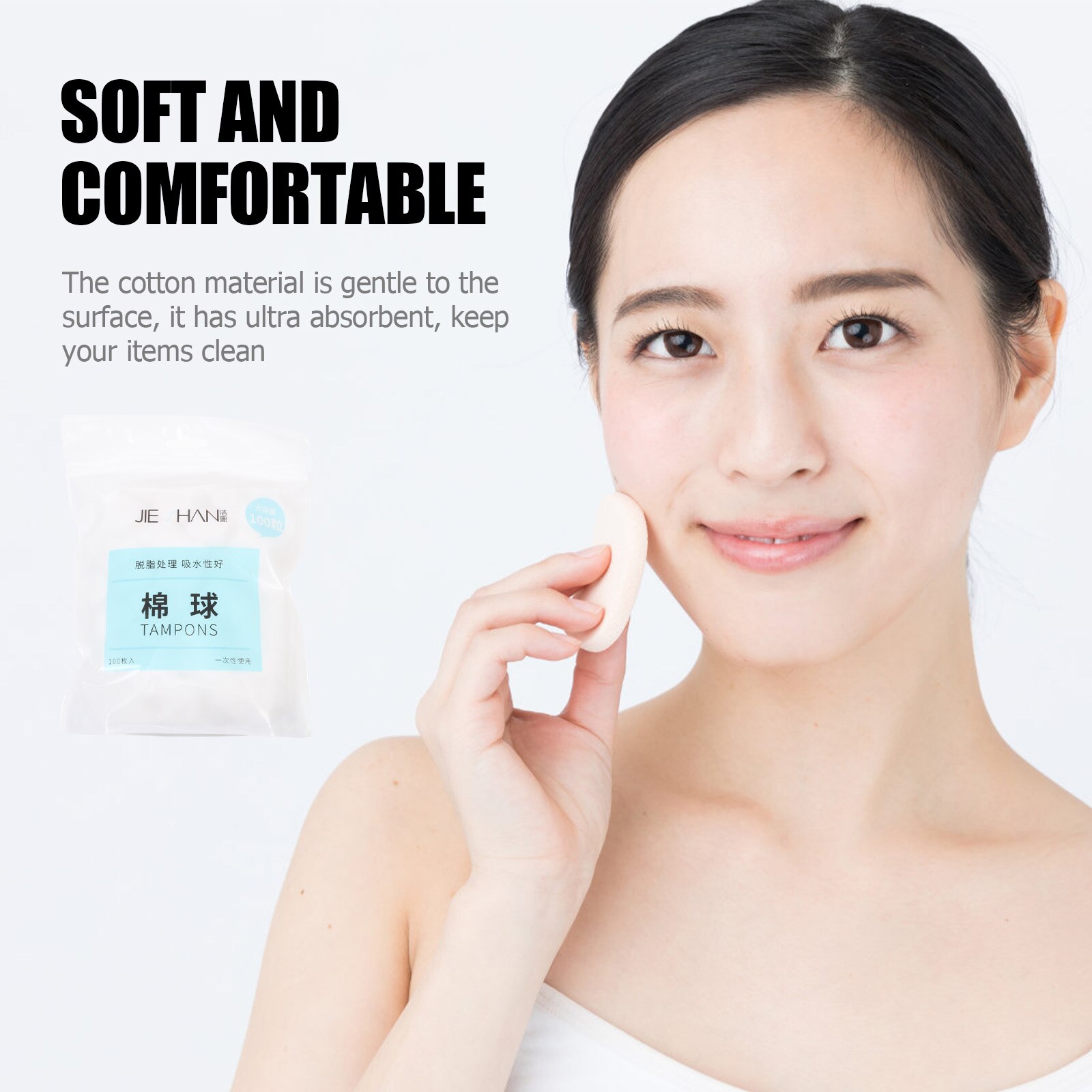 200Pcs Non Degreasing Salon Cotton Balls Cupping Store Cosmetic Cotton Balls