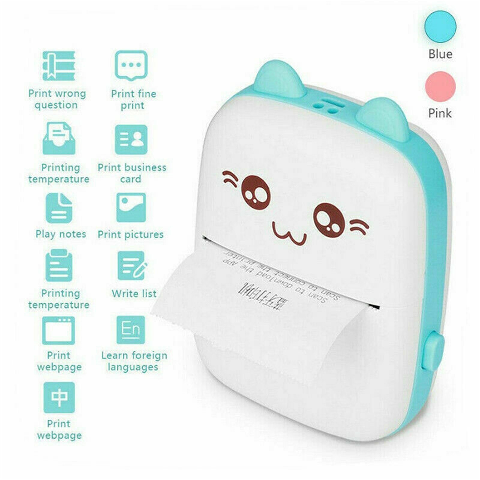 4# Photobooth Props Thermal Portable Bluetooth Printer 58mm Mini Wireless Pos Image Photo For Phone Commemorate Event Party