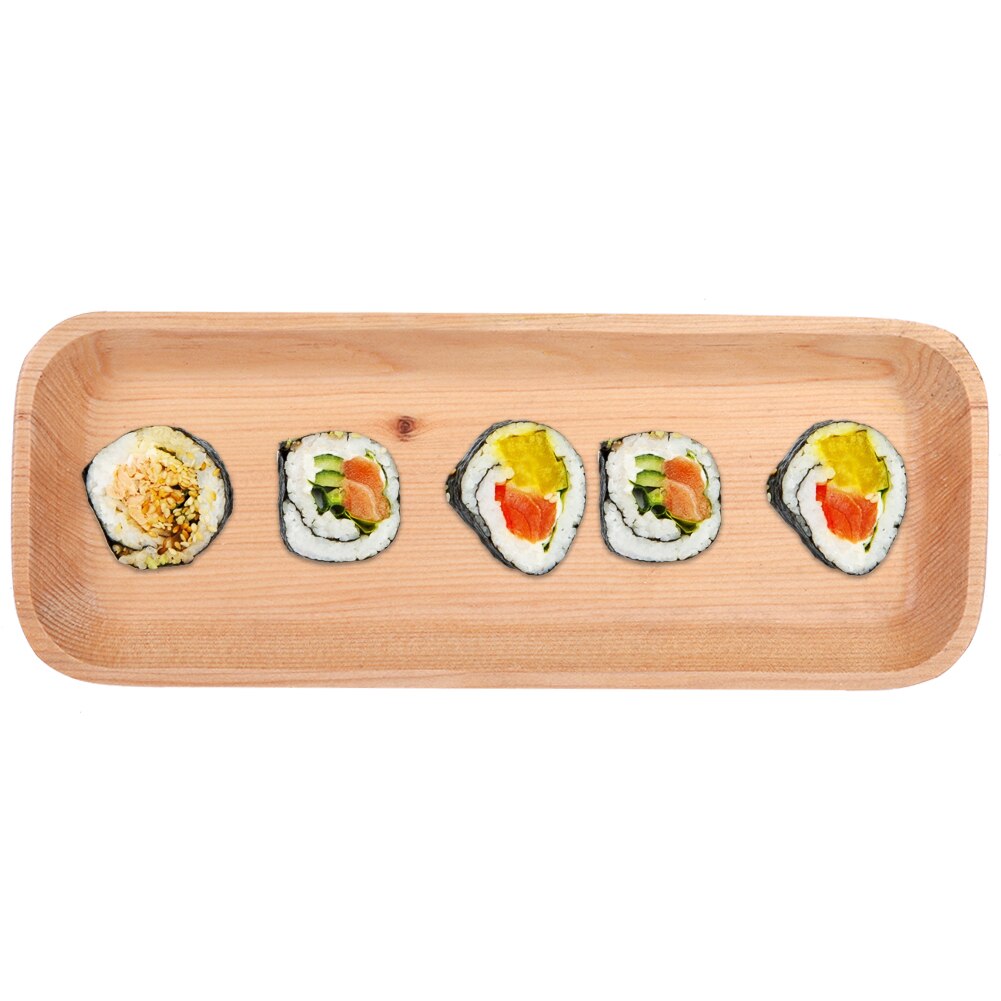 Natuurlijke Houten Dienblad Thuis Voedsel Server Gerechten Water Drink Plaat Diverse Opslag Lade Japanse Hout Thee Dienblad