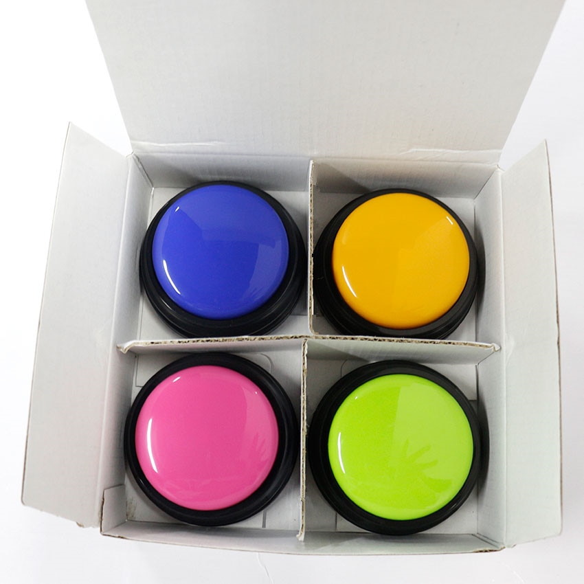 4PCS/Set Voice Recording Button for Kids Message Toys, Interactive Toy Answering Button M10