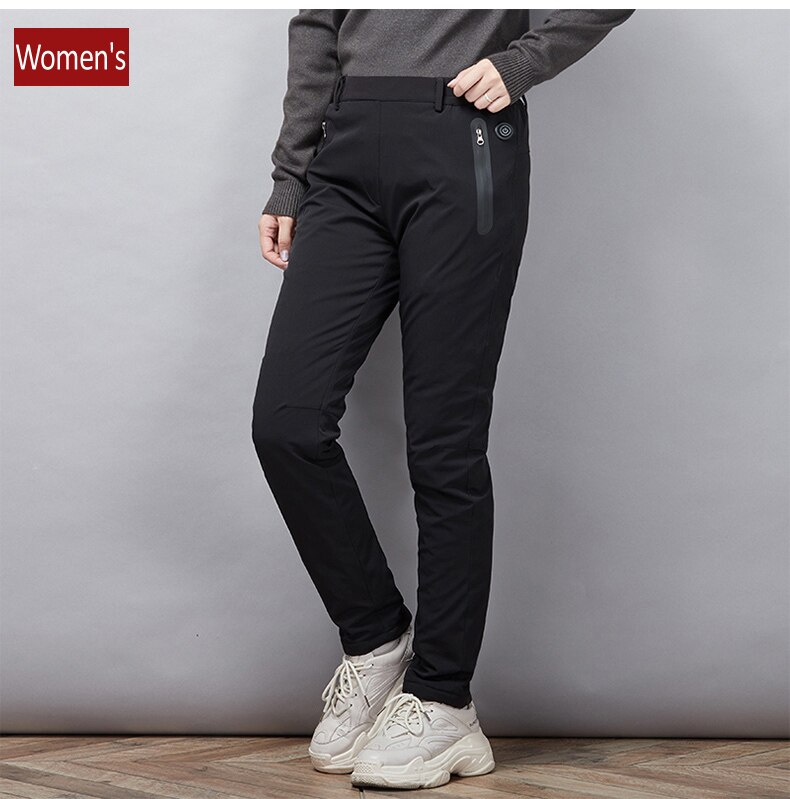 Elektrische verwarmde warme broek heren dames usb verwarmde basislaag waterdichte winddichte broek geïsoleerde verwarmde voor kamperen wandelen: Vrouwen / M