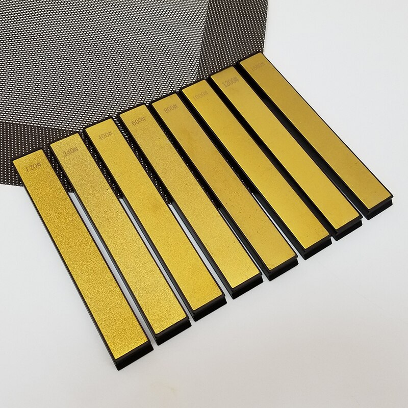 Golden Diamond Plate Kitchen Knife Sharpener Stone Whetstones Knife Sharpening Tool