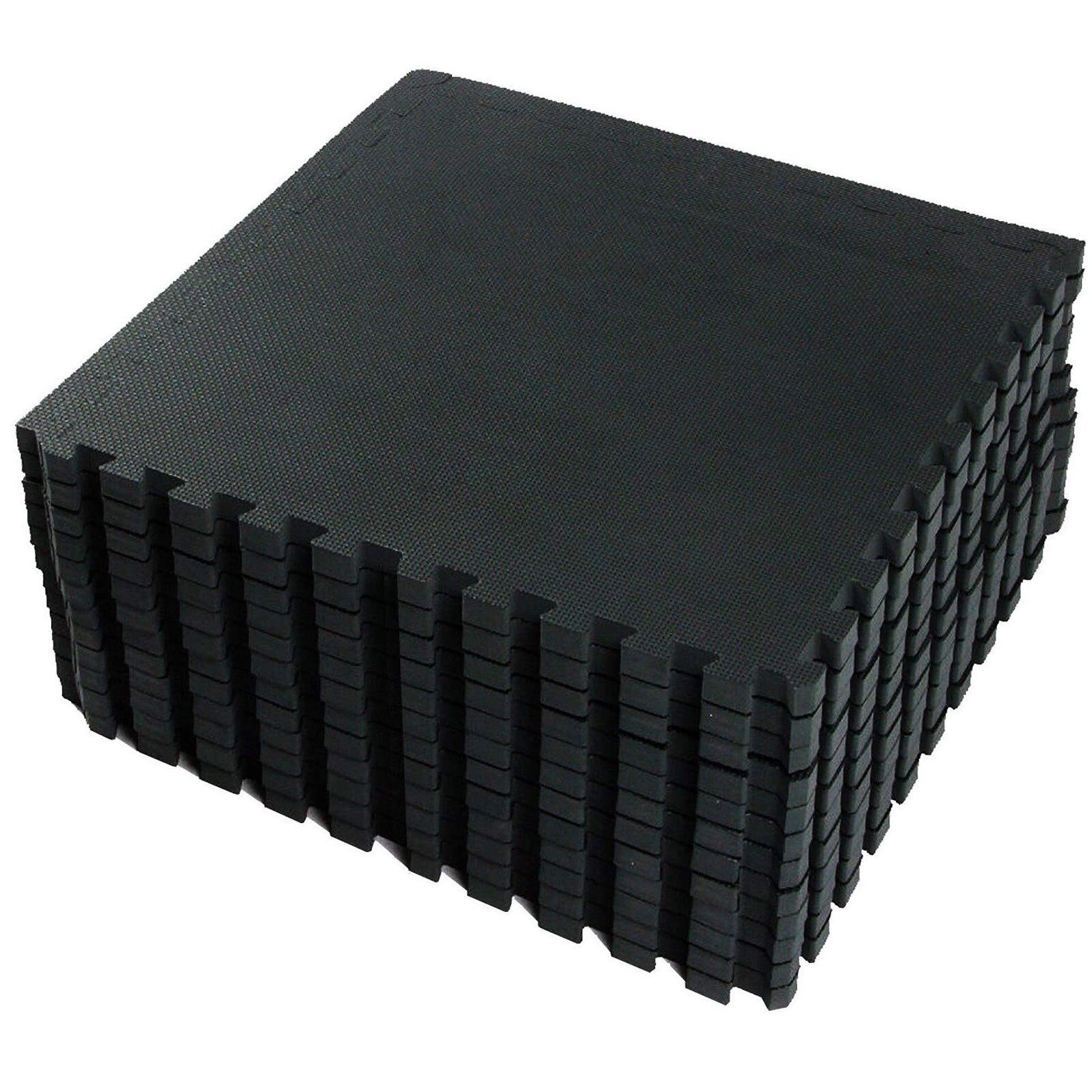 40#18pc Black Rug Carpet Floor Protection Surface Fitness Gymnastics Mattresses Rug Workout Room Floor Mat Splicing Mats: Default Title