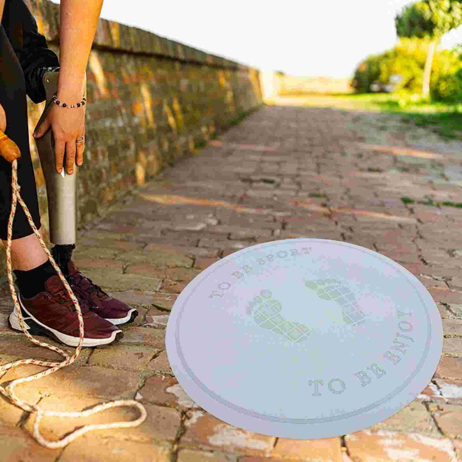 Round Workout Mat Exercise Gym Mat Shock-absorbing Skipping Mat Round Skipping Cushion