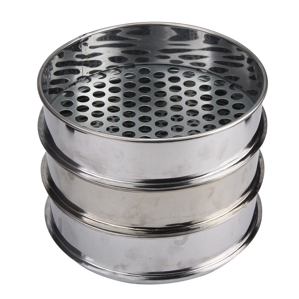 Edelstahl 6mm,7mm,12mm Blende Labor Standard Sichter Schüttler Boden Sieb analysieren Prüfung Sieb Garten Rätsel Sieb Gittergewebe 20cm
