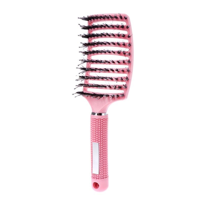 Salon Bristle &amp; Nylon Hairbrush Scalp Massage Comb Wet Hair Brush Wet Curly Hair Brush Hairdressing Styling Tools