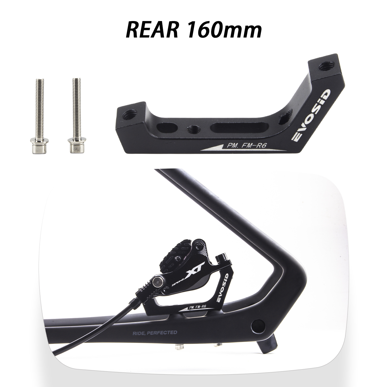 EVOSID Disc Brake Mount Adapter A B Fork Frame Adapter Road Bike Disc Brake Post Mount Caliper Flat Mount Adapter 160mm Rotor: Yellow