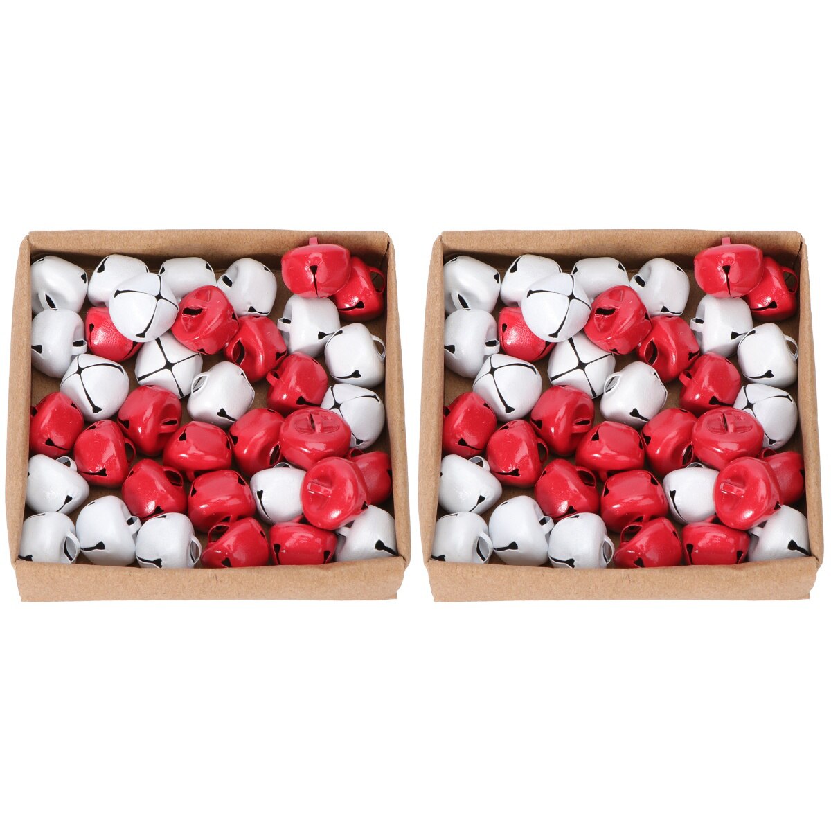 72 Pcs Christmas Bells Small DIY Bell Decorative Bells Bell (Red White): Default Title