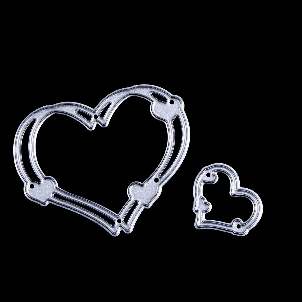 2 stks/partij Embossing Folder Liefde Hart Metalen Stansen Sterft In Scrapbooking Die Cuts Voor DIY Scrapbooking Fotoalbum Decoratieve