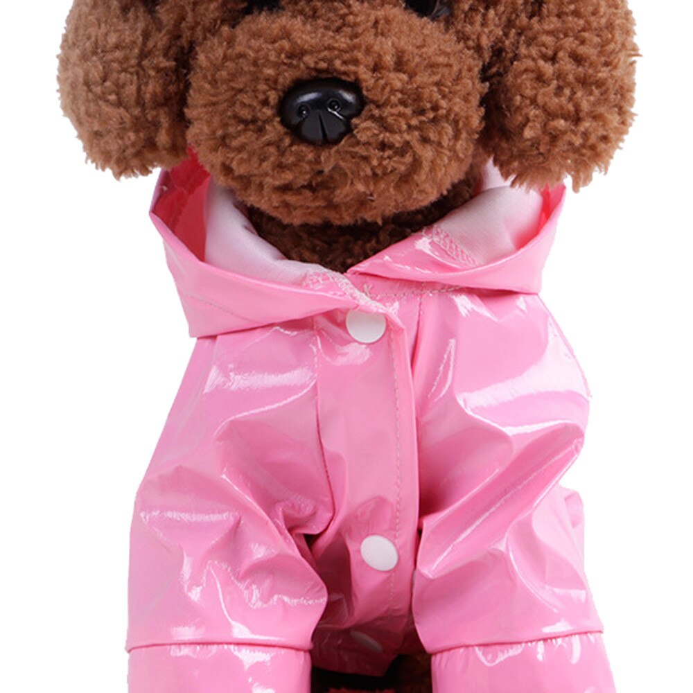 Pet Dog Raincoats Solid Hooded Raincoat Pet Waterproof Puppy Dog Jacket Outdoor Coat Pet Products yl
