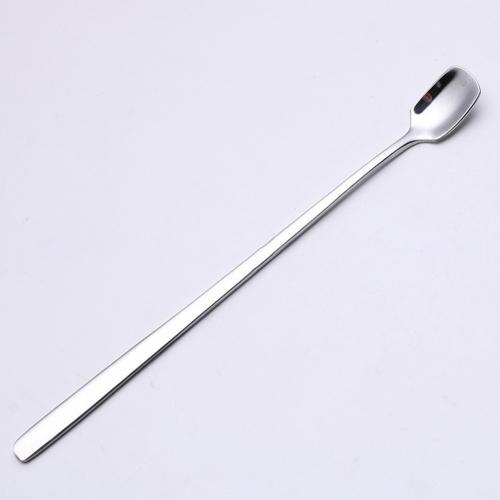 1PC Stainless Steel Coffee Spoon Long Handle Colorful Coffee Scoops Dessert Tea Cocktail Stirring Spoon Kitchen Gadget Tableware