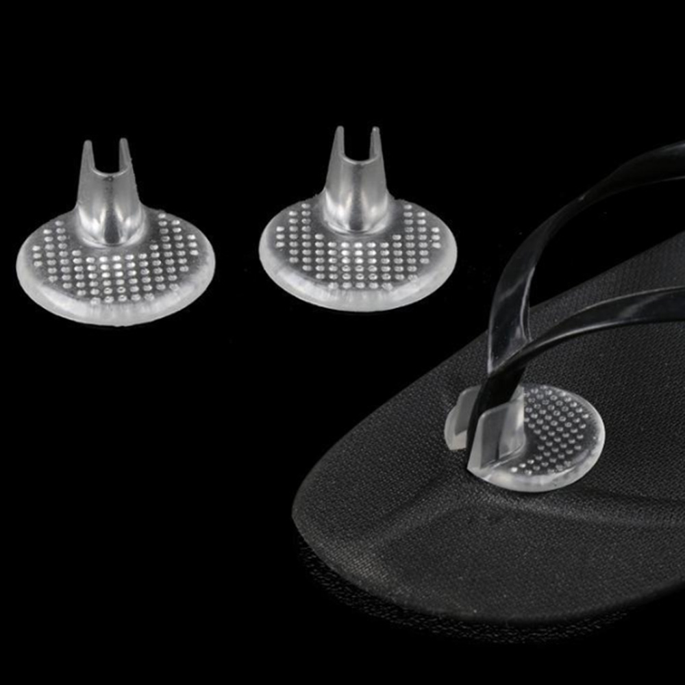 1 par transparenta gel skor insatser sko-dyna flip flop sandaler tå separator massage innersula för kvinnliga män