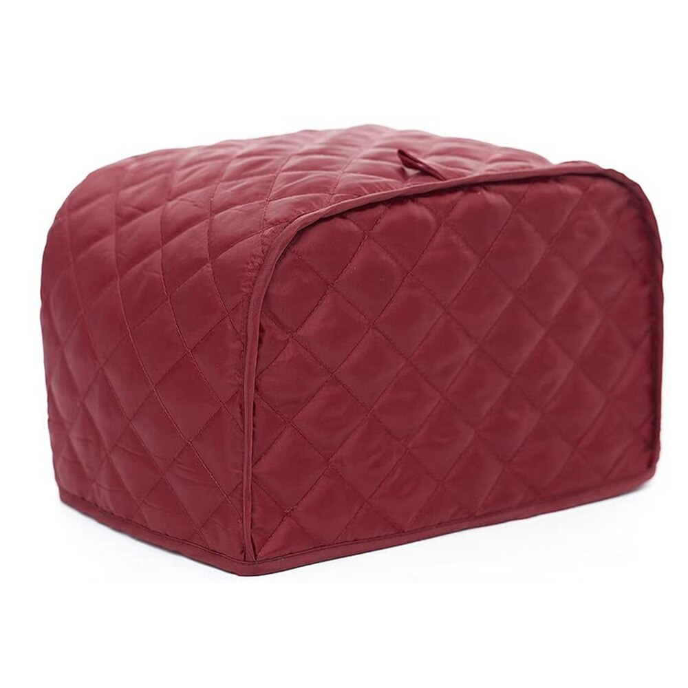 Machine à pain grille-pain couverture Anti-poussière grille-pain couverture pour deux tranches grille-pain Anti empreinte digitale housse de protection: Rouge
