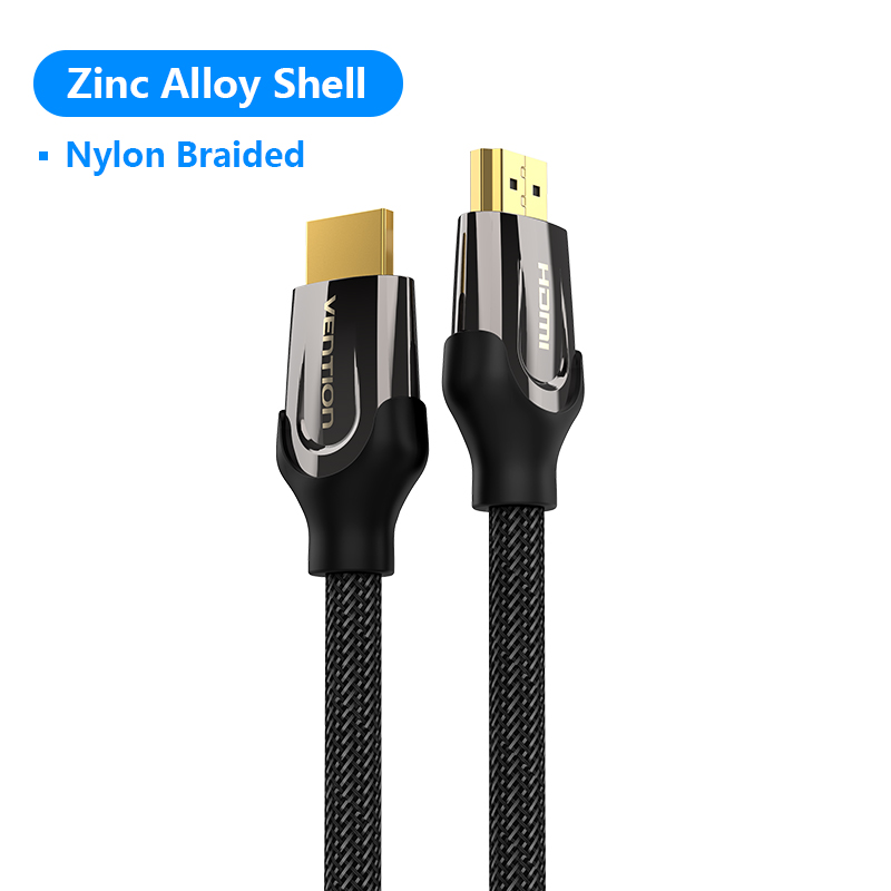 Vention HDMI Cable 4K HDMI to HDMI 2.0 Gold-plated plug Connector Cable For Splitter Switch for hd TV Box PS4 2.0 HDMI Cable: Nylon Cable / 3m