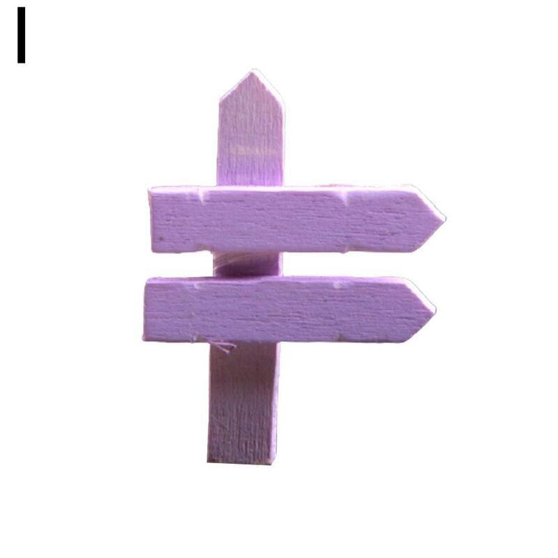 1Pcs Mini Miniatuur Houten Omheining Wegwijzer Ambachtelijke Tuin Decor Ornament Plant Pot Micro Landschap Bonsai: I