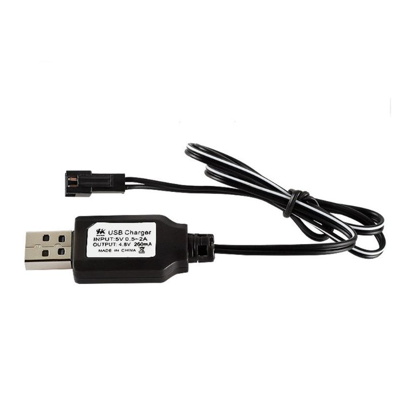Cable de carga de batería cargador USB ni-cd Ni-MH paquete de baterías SM-2P adaptador de enchufe 4,8 V 250mA salida Juguetes Coche