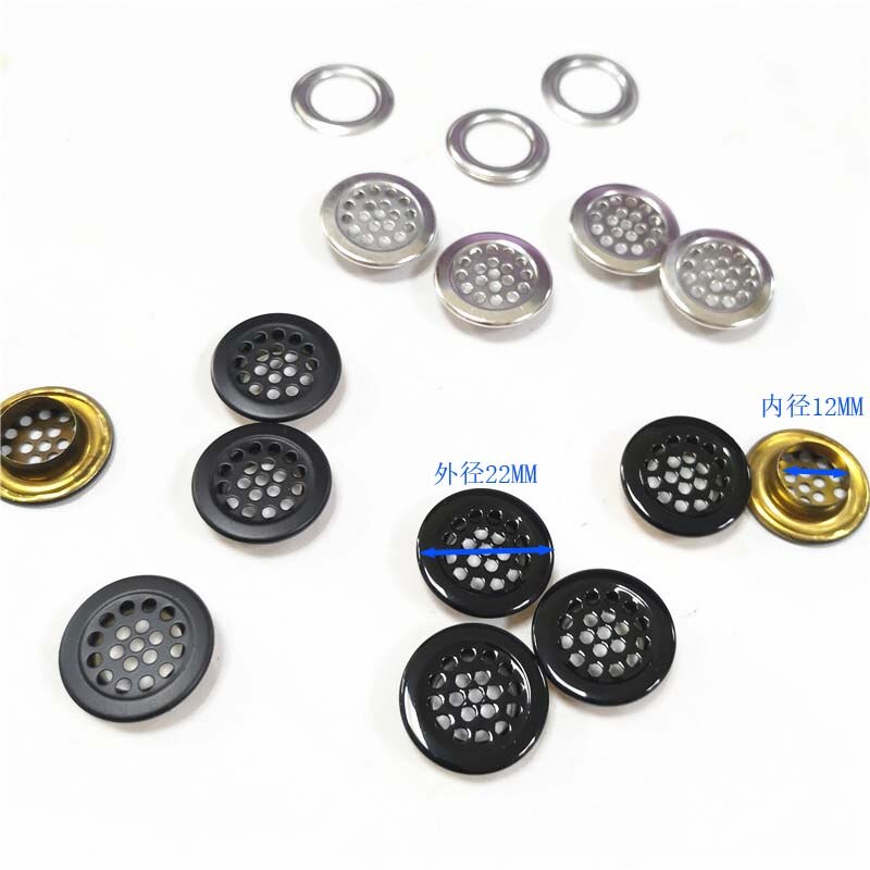 22 MM brass eyelet with net to avoid wind and dust for the coat and helmet breathable button